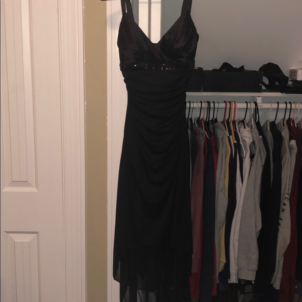 black flattering homecoming dress